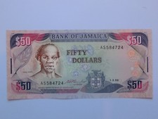 Jamaika Banknote 50 Dollar 1993 $ P73b UNC Samuel Sharpe kostenloser Versand