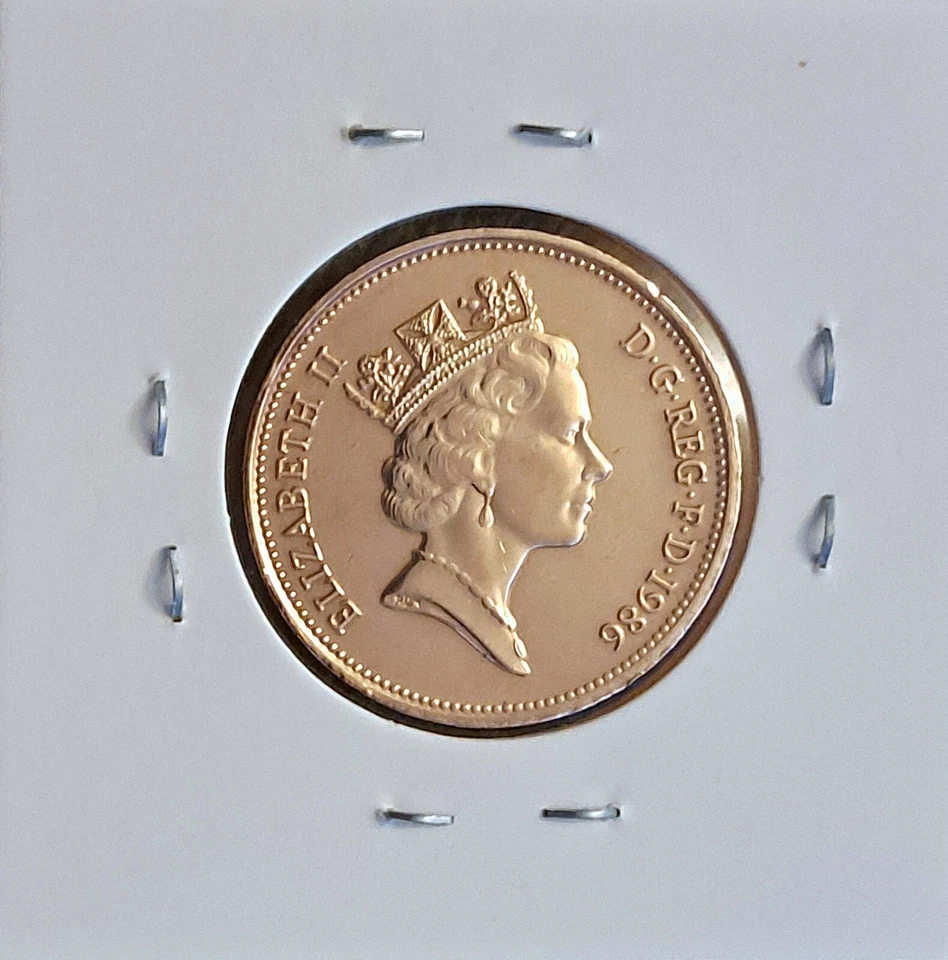 🇬🇧 Reino Unido (Gran Bretaña) 1986 DOS PENIQUES 2p Isabel II MONEDA FRESCA. Foto 2 de 2