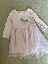 Cat Jack Sequin Unicorn Dress Pink Long Sleeve Tulle 18m