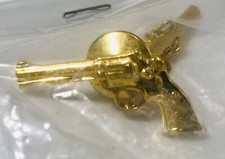 Revólver Smith & Wesson De Colección Tie Tack Solapa Pin 357 Magnum Pistola Tono Dorado