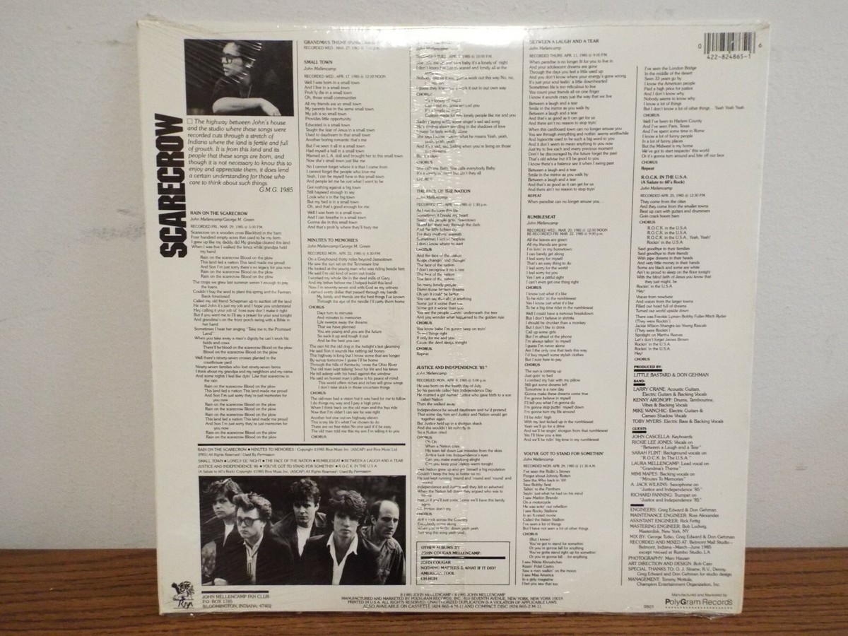 JOHN COUGAR MELLENCAMP SCARECROW SEALED LP VINYL ALBUM | eBay