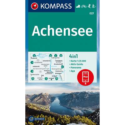 Austria Alps Lake Achen Achensee Kompass map 027 hiking, cycling, ski touring