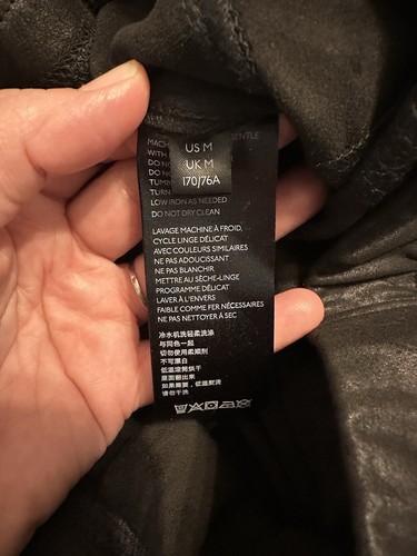 Free People Women Medium Pants Black Skinny Leggings Pull On Faux Leather EUC - Picture 9 of 12