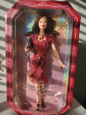 Birthstone Beauties January Barbie Doll Miss Garnet Pink Label 2007 New RARE