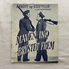 Buck Privates Come Home Bud Abbott Lou Costello 1947 Danish Movie Program