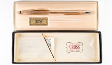 Vintage 2502 Classic Ball Pen Cross 14kt Gold Filled w/ Case And Papers