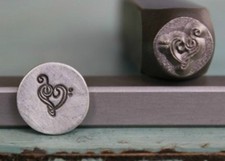 SUPPLY GUY 7mm Music Note with Heart Metal Punch Design Stamp SGCH-26 