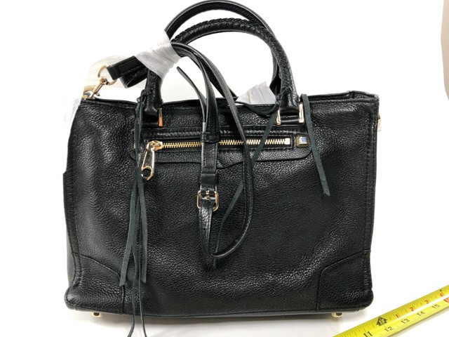 regan satchel tote black