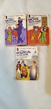 Vintage 80s Pocket Trivia Hoyle Card Game lot Political Movie Music Questions