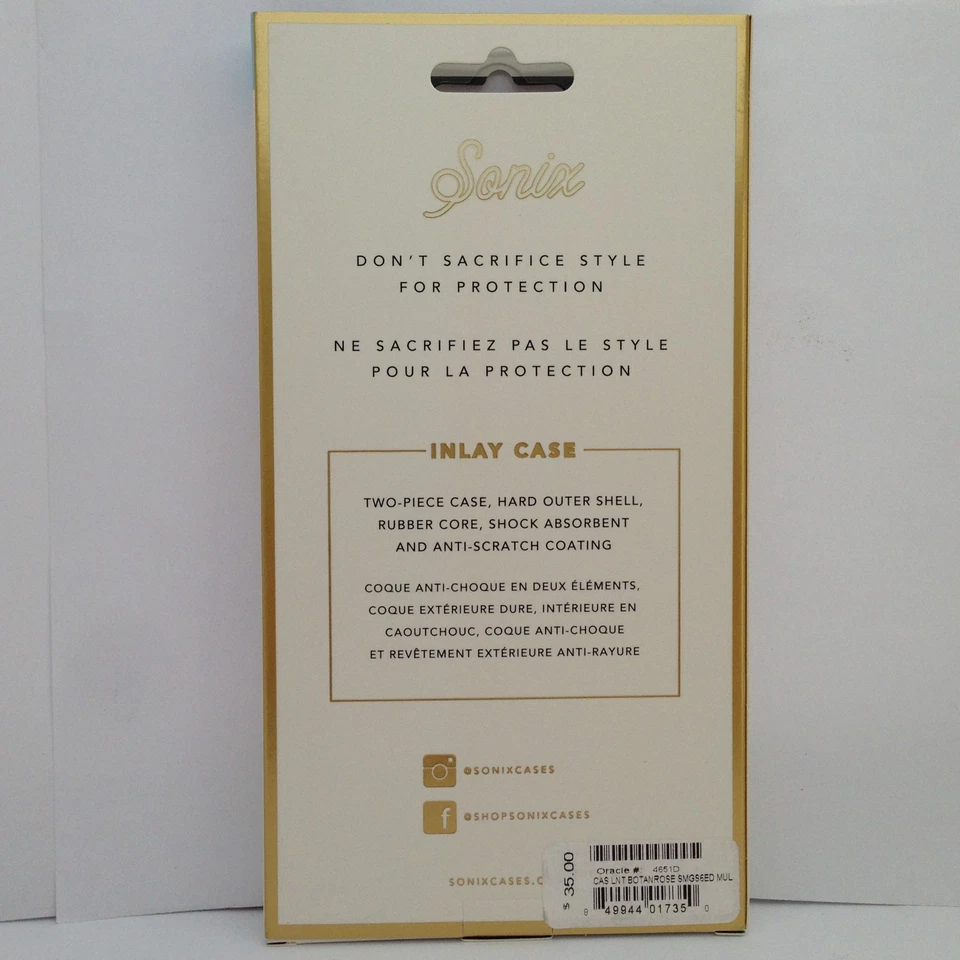 Новый инкрустированный чехол Sonix Lenntek для Samsung Galaxy S6 Edge — ботаническая роза - Изображение 3 из 4