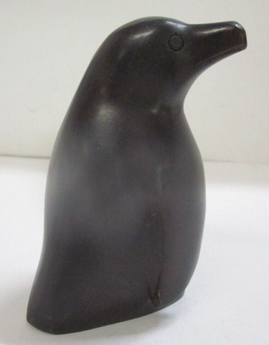 Teak? Wood Penguin Carving Statue