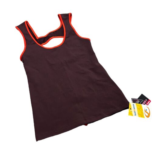 Lycra Women’s Sports Athletic Tank Size M Feel Fit Wear Open Back New With Tags