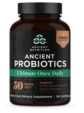 Ancient Nutrition Probiotics, Ultimate with Turmeric, Ginger and Fenugreek.