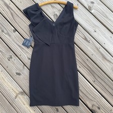 Lulu’s NEW Asymmetric Ruffle Shoulder Dress Size Small