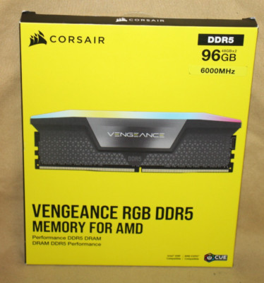 CORSAIR Vengeance RGB DDR5 MemoryFor AMD 96GB 2x48GB DDR5 6000 MHz - SEALED