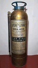 Vintage Stop-Fire Inc Soda Acid Brass Copper Fire Extinguisher Brooklyn, NY