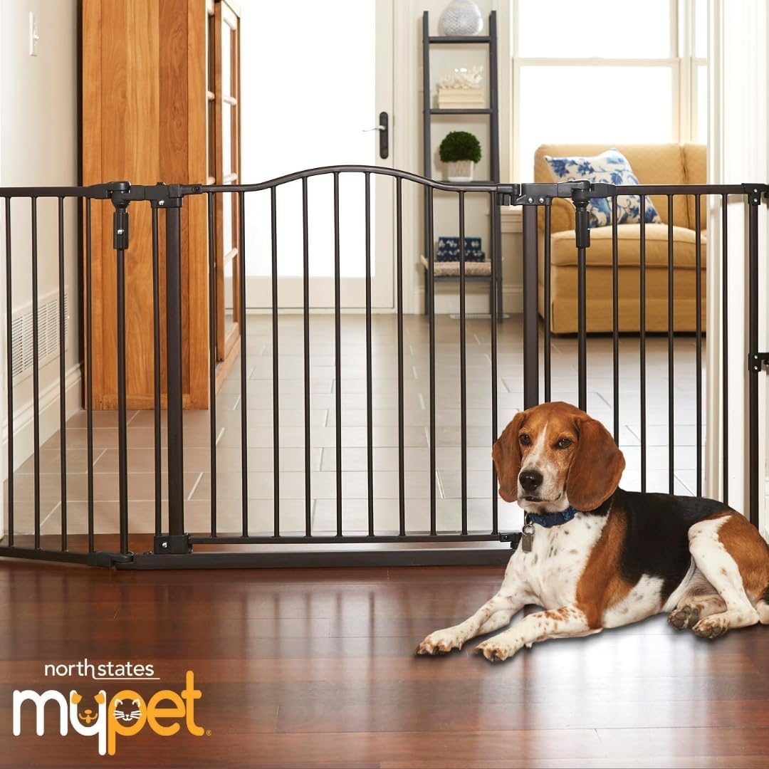 Mypet Extra Wide Windsor Arch Pet Gate 38.3"72" Wide Dog Gate