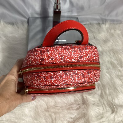 Michael Kors Red Abbey Floral Mini Backpack EUC s-l400.jpg main image 4