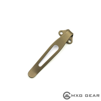 (Bronze) Titanium Deep Carry Pocket Clip for Zero Tolerance ZT0801 0801TI 0801BW