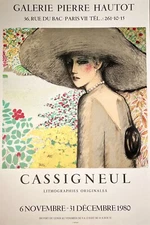 CASSIGNEUL Original Lithograph Poster 1980 printed by Atelier Mourlot-Paris