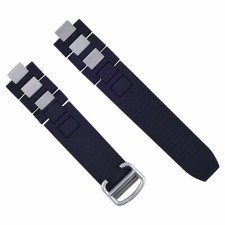 20MM RUBBER SILICONE BAND RUBBER STRAP FOR CARTIER 21 CHRONOSCAPH WATCH CLASP