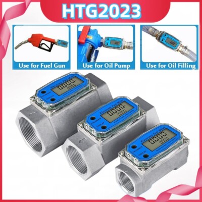 Turbine Digital Ölzähler LCD Heizöl Durchflussmesser Diesel Benzin Flow NPT DE