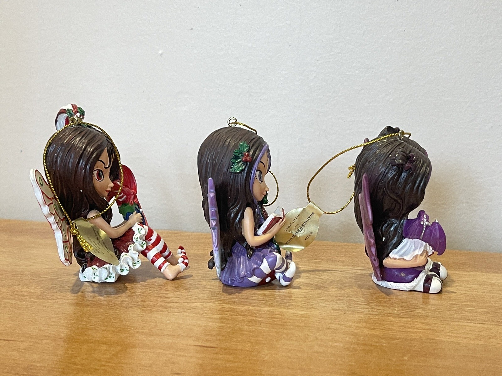 3 Jasmine Becket Griffith Fairy Ornaments Xmas Dragon Dreams, Bradford