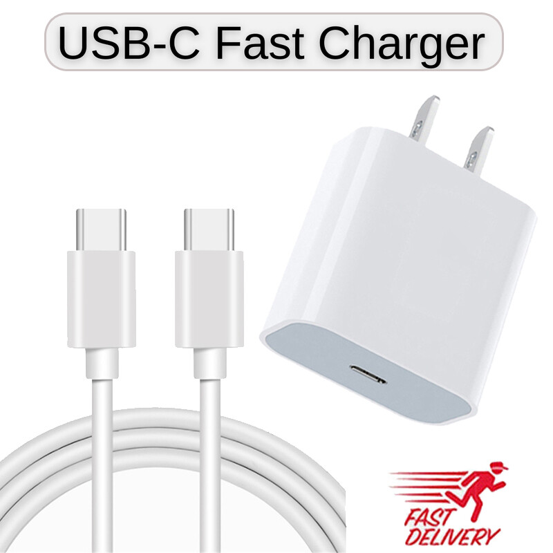 Samsung A13 A14 A35 A53 A54 A55 A05S 20W USB-C Fast Charger PD Cable