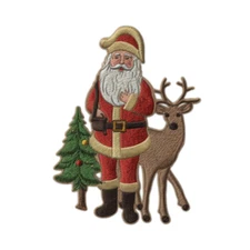 Santa Claus Patch Iron-on/Sew-on Applique Christmas Stocking Crafts & Gifts