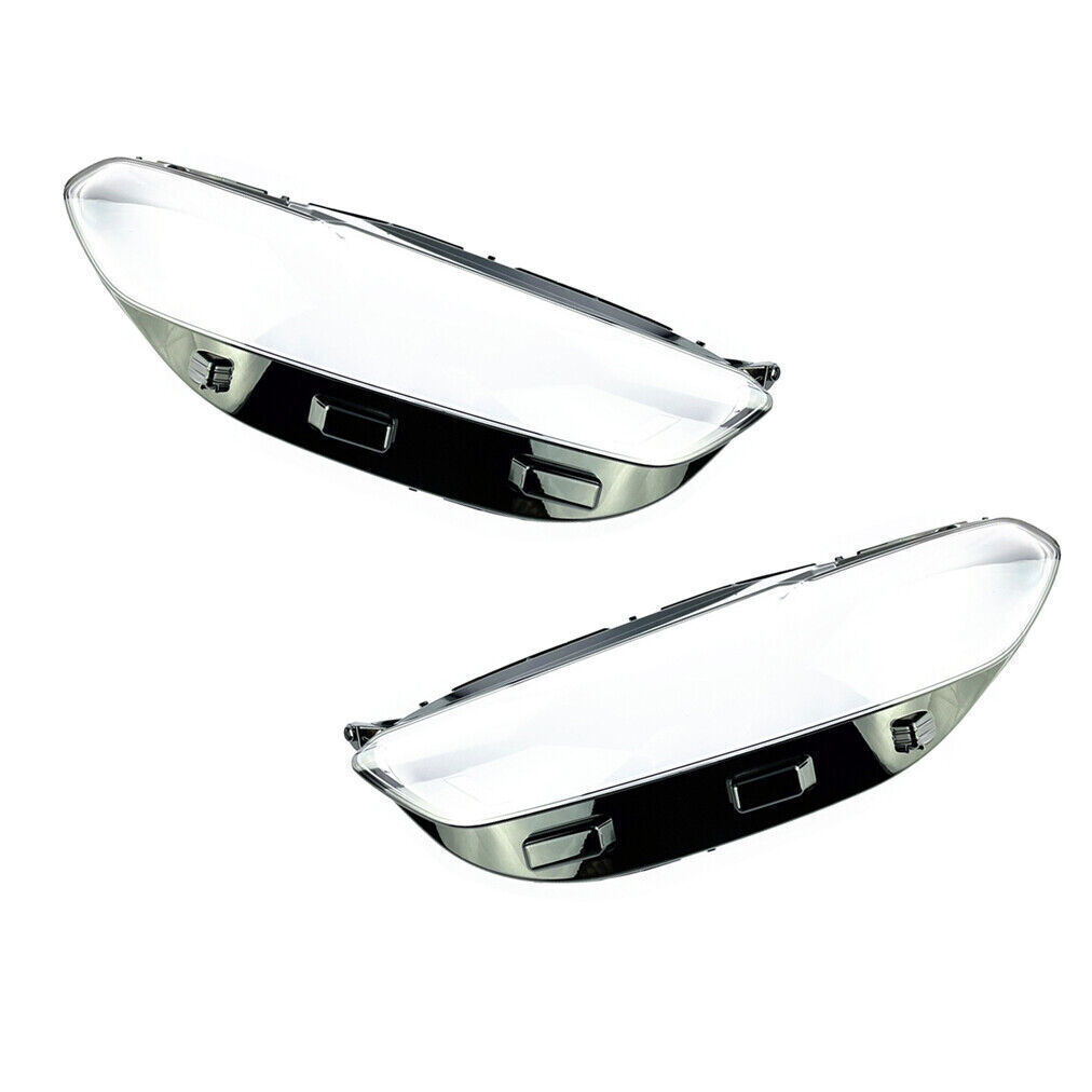 For Ford Mondeo 13-16 14 1Pair Auto Headlamp Clear Headlight Lens Housing Cover