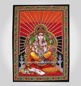Indian Lord Ganesha Tapestry Throw Decor Hindu God Wall ...
