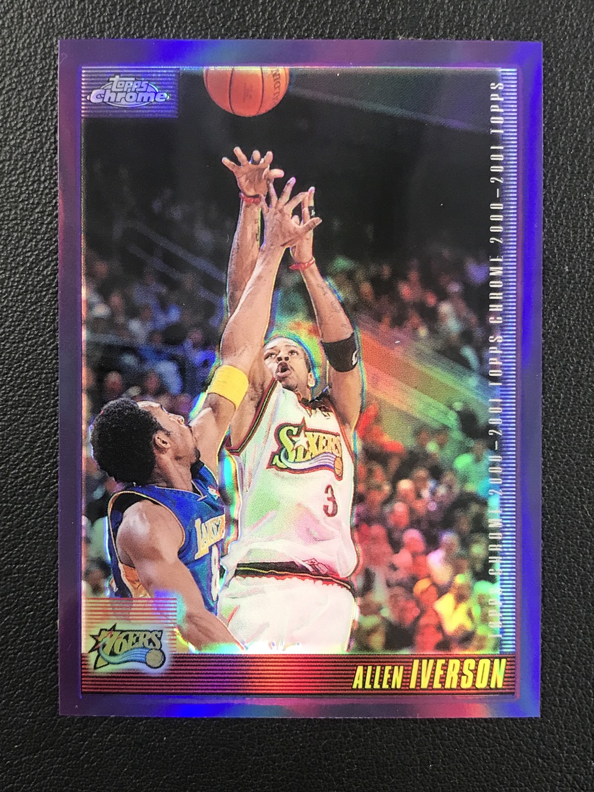 2000-01 Topps Chrome #93 Allen Iverson Refractors Philadelphia 76ers