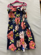 Blueberi Boulevard  Sundress 6X Lightweight Floral Pattern Navy EUC