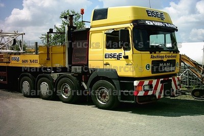 LKW Foto MAN F2000 41.604 Truck Deutschland gelb EISELE Abschlepp-Krandie #n1rb