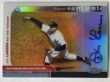 Topps Finest Moments YANKEES Auto DON LARSEN PITCHES ONLY  WS PERFECT GAME NM