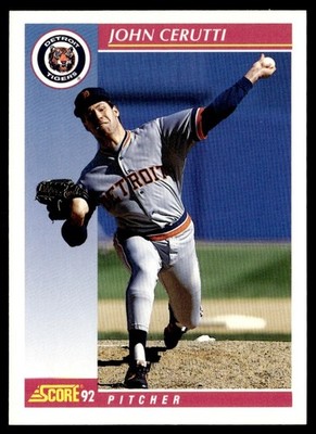 1992 Score John Cerutti Detroit Tigers #179