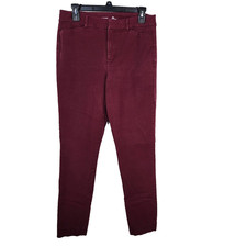Old Navy Pixie Pants Womens Size 8 Red Wine High Rise Secret Slim Pockets Ankle