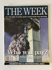 The Week News Magazine 9/24/01 Who Will Pay Ground Zero Bush Bin Laden 9-11-2001