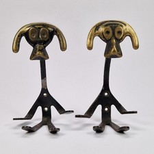 Vintage Soviet Clothes Key Hanger Set Dogs Wall Hook Walter Bosse Style USSR 70s