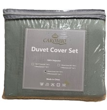 Duvet Cover  2 Pillow Cases Polyester King 104x90 Caromio Sage Green