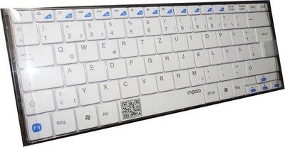 Rapoo E6100 Wireless Bluetooth Ultra Slim Weiss Tastatur NEU OVP