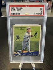1934 Goudey - Dizzy Dean - #6 St. Louis Cardinals PSA 1.5