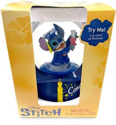 Lilo & Stitch  Congrats  (5.5'' Musical Water/Snow Globe) graduation gift, Disney