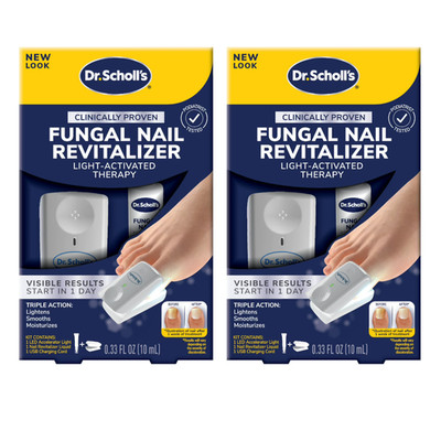2 X Dr. Scholl's FUNGAL NAIL REVITALIZER Light Activated Therapy EXP: 05/27
