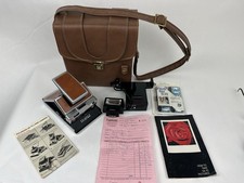 Polaroid SX-70 Land Camera- Accessories- Flash -Bag -Flash Bar II - Untested