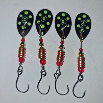 Ilba/Mepp Like Spinner Set - Größe 2 schwarz/grün Spinner mit Einzelhaken