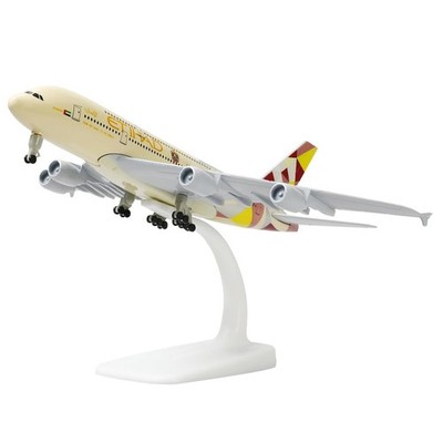 20cm Druckgusslegierung Maßstab 1:300 Etihad Airlines A380 Fertigmodell ww