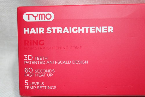 TYMO Hair Straightener Brush – 5 Temp Settings, Fast Heat, Dual Voltage - Picture 2 of 13