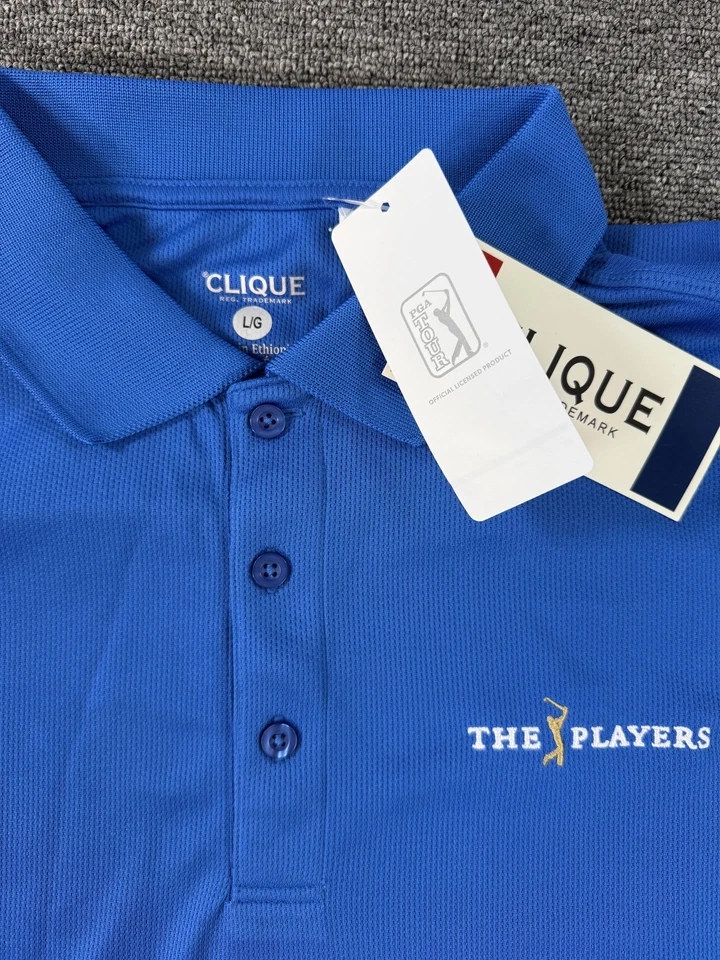 Camisa polo masculina manga longa TPC Sawgrass The Players azul grande PGA Tour golfe - Imagem 2 de 4