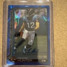 2025 Travis Hunter 126/150 AUTO BLUE WAVE REFRACTOR Topps Chrome No.332 